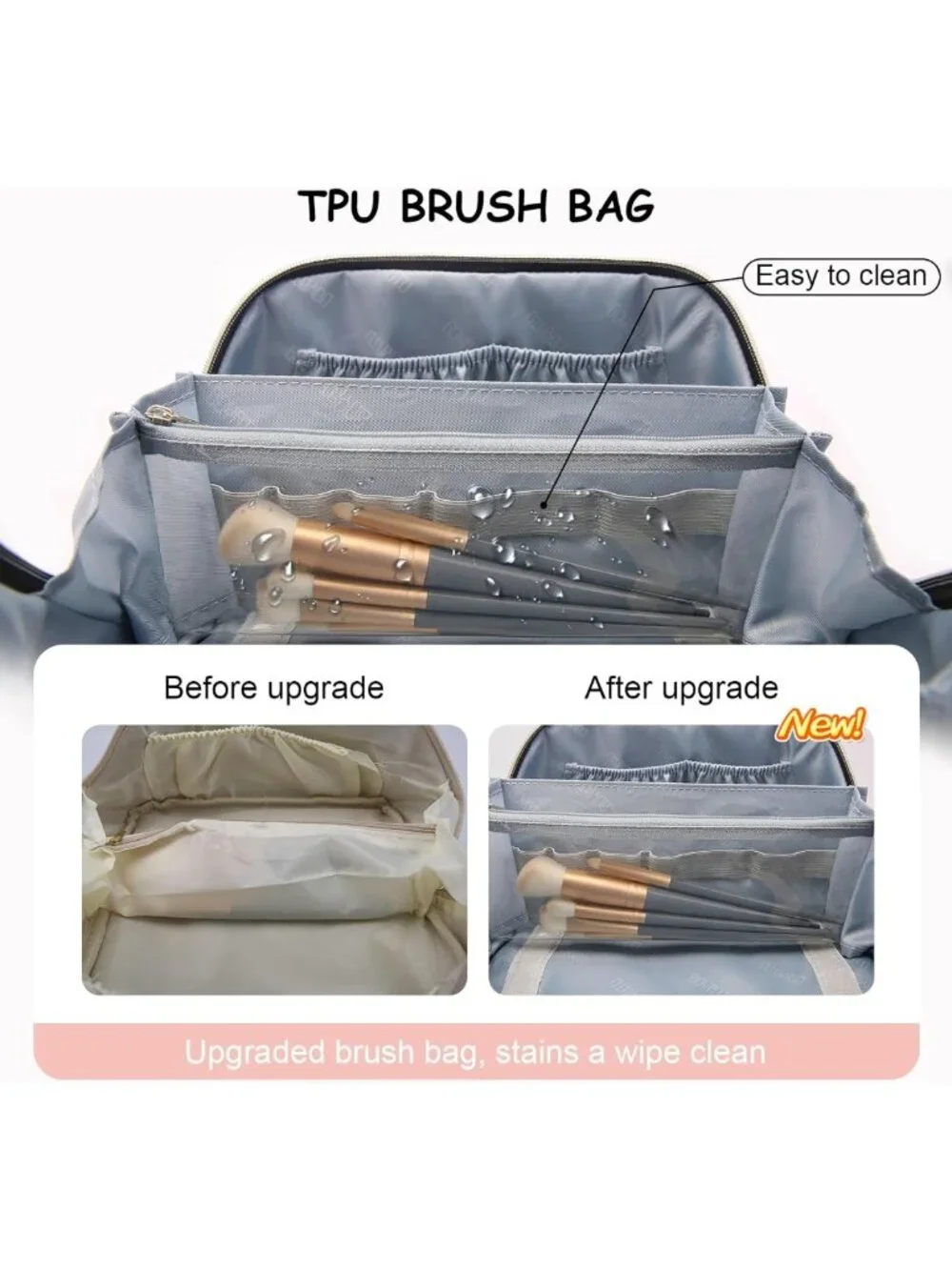 Large Capacity Travel Makeup Bag Set | 3 Pcs Organizer for Cosmetics